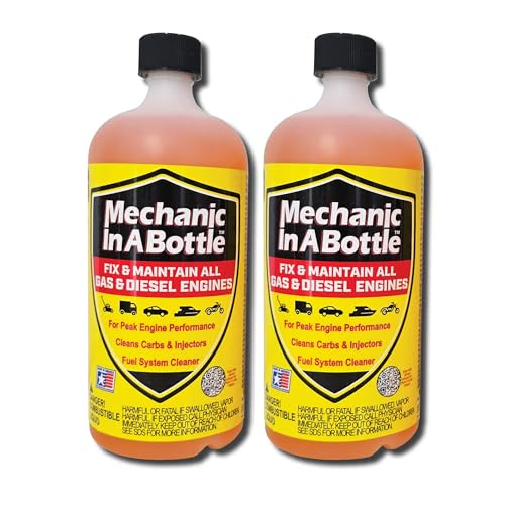 Mechanic in A Bottle for Gas & Diesel Fuel Systems 24 oz - 2 Pack