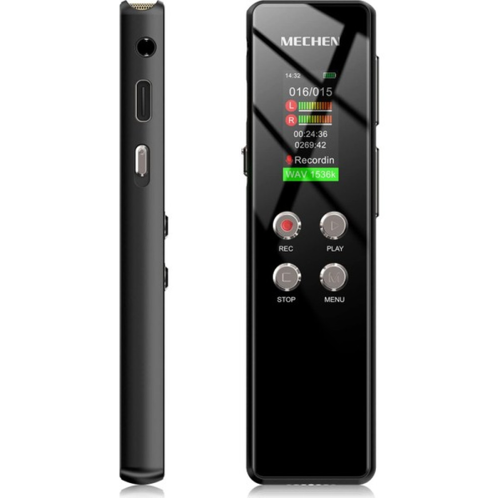 Mechen 64GB Ses Kaydedici, Konferanslar ve Toplantılar Için Oynatma Özellikli Üniversite Sesle Etkinleşen Diktafon, Dijital Ses Kaydedici Küçük Taş... Ses Kayıt Cihazları Fiyatı