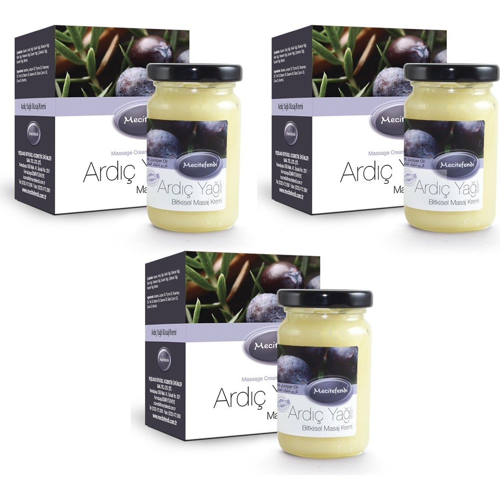 Mecitefendi Ardıç Yağlı Masaj Kremi 90 ml 3 Lü - Renkli Diğer Fiyatı