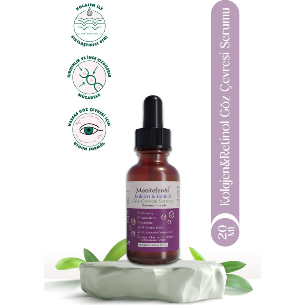 Mecitefendi Göz Çevresi Serumu 20 ml Kolajen Retinol Elastin ve Hyaluronik Asitli Nemlendirici - Yok Diğer Fiyatı