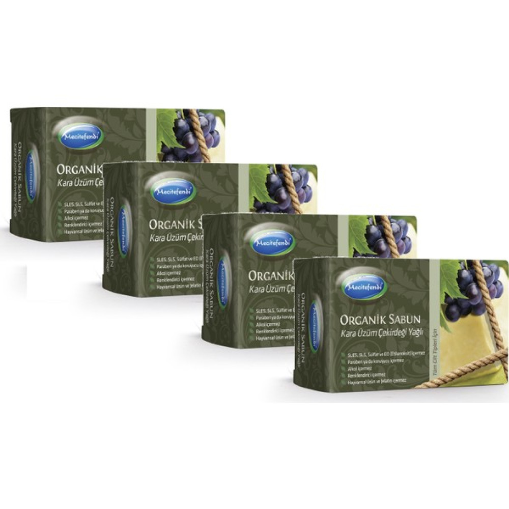 Mecitefendi Organik Kara Üzüm Çekirdeği Yağlı Sabun 125 gr x 4 Adet Oto Boyaları Fiyatı