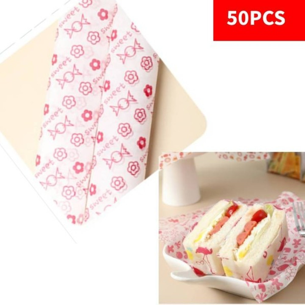 Mectime 50 Adet Gıda Sınıfı Mumlu Kağıt Sarıcı Yağlı Kağıt Şeker Kağıt Ekmek Sandviç Burger Kızartması Için 25X21.8CM (Yurt Dışından) - Pembe Pratik Mutfak Gereçleri Fiyatı