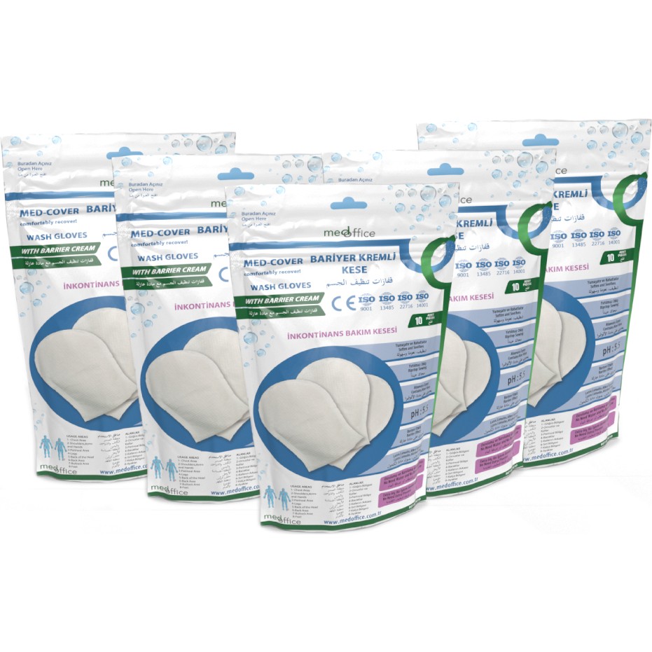 Med-Cover Bariyer Kremli Kese - 5 PAKET 10'LU KESE Hasta Bezleri ve Temizliği Fiyatı