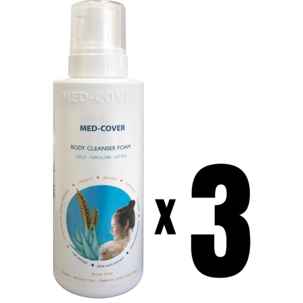 Med-Cover Durulama Gerektirmeyen Vücut Temizleme Köpüğü - 3'lü Cilt Temizleme ve Peeling Fiyatı