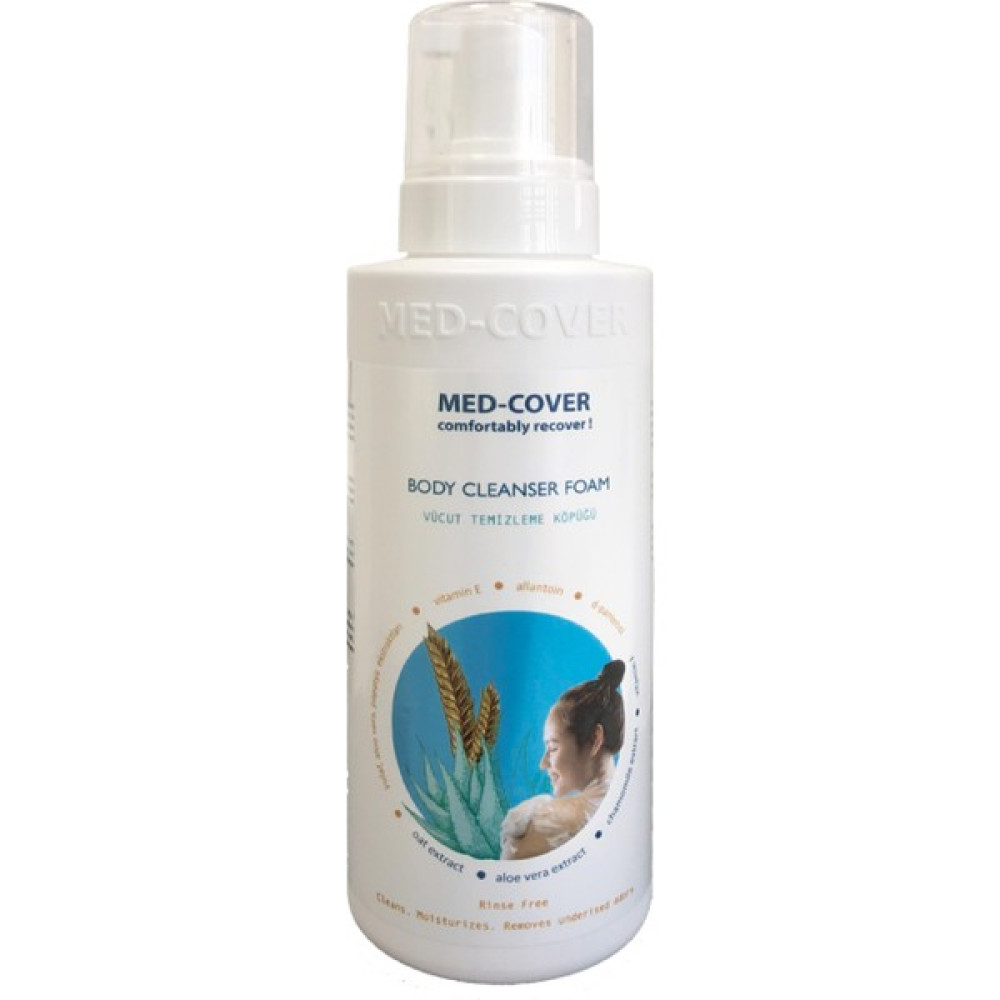 Med Cover Durulama Gerektirmeyen Vücut Temizleme Köpüğü 500ML Cilt Temizleme ve Peeling Fiyatı