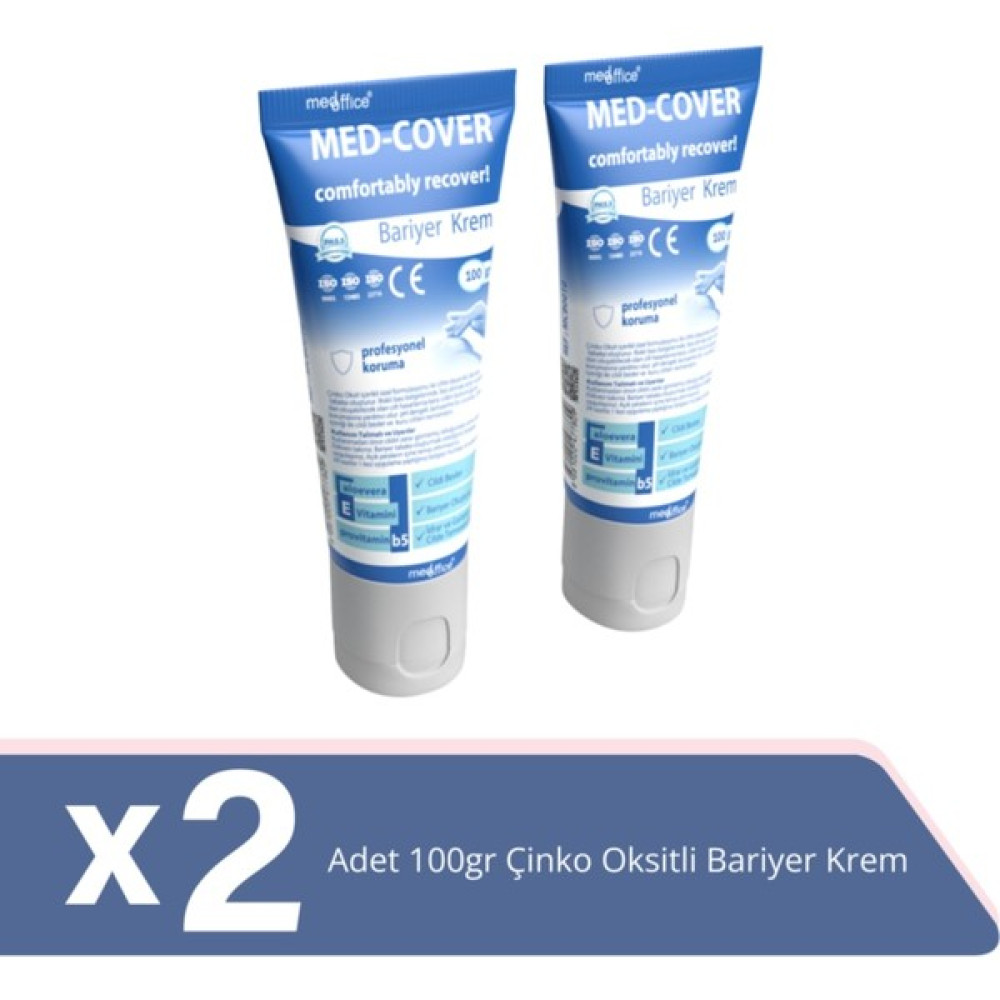 Med Cover Medcover Çinko Oksit Bariyer Krem 100GR x 2 Adet Nemlendiriciler Fiyatı
