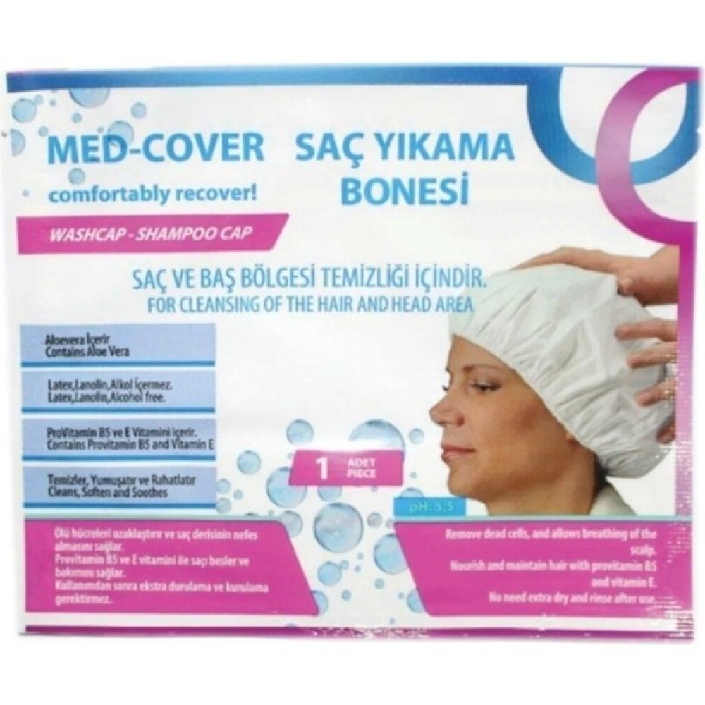Med Cover Medcover Med-Cover Hasta Saç Bakım/Temizleme/Yıkama Bonesi (1 Adet/Paket) Med-Cover Hasta Saç Medikal Ürünler Fiyatı