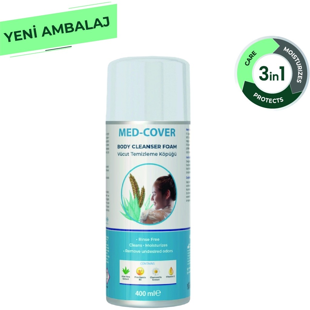 Med-Cover Vücut Temizleme Köpüğü Aerosol 400 ml - 100 - Beyaz - Standart Diğer Fiyatı