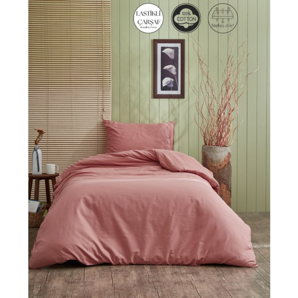 Medaillon Home Somon %100 Pamuklu Lastikli Çarşaflı Tek Kişilik Nevresim Takımı - 160 x 200 cm Nevresim Takımı Fiyatı