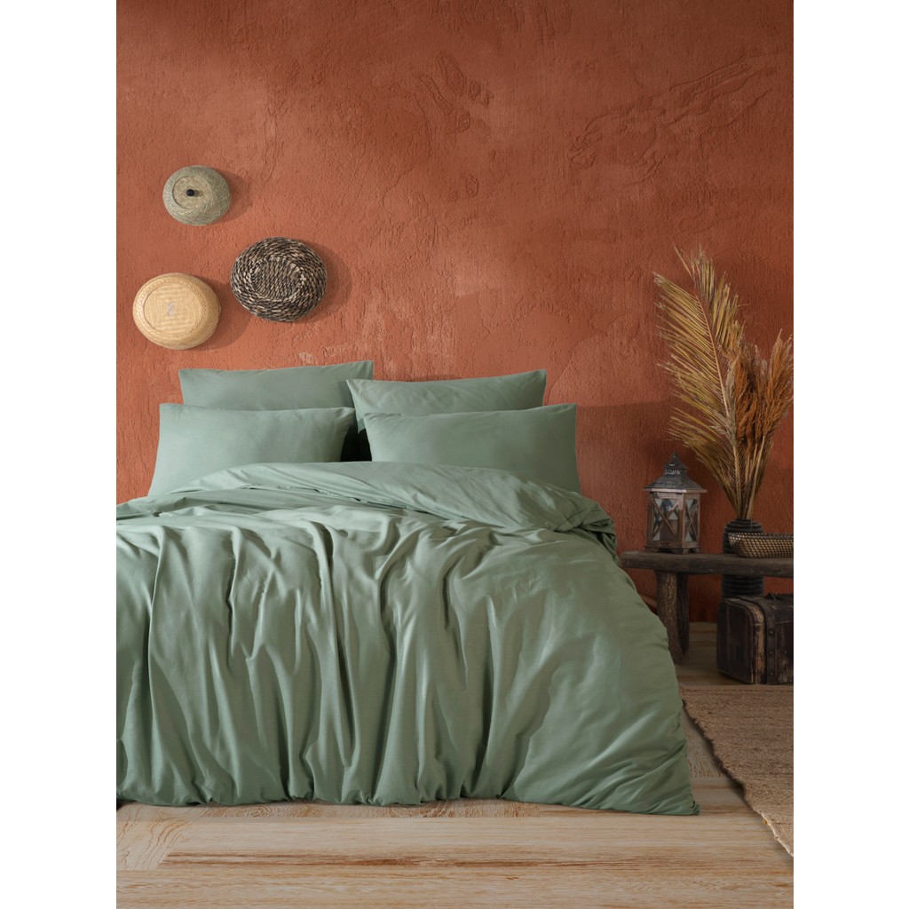 Medaillon Home Yeşil %100 Pamuklu Lastikli Çarşaflı Çift Kişilik Nevresim Takımı - 200 x 220 cm Nevresim Takımı Fiyatı