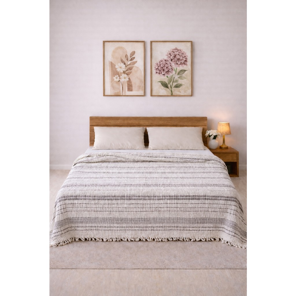 Medaillon Home Yeşil 4 Katlı Müslin %100 Pamuklu Çift Taraflı Yatak Örtüsü - Pike 220X240 - Krem - Gri - 220 x 240 cm SSD / Solid State Drive Fiyatı