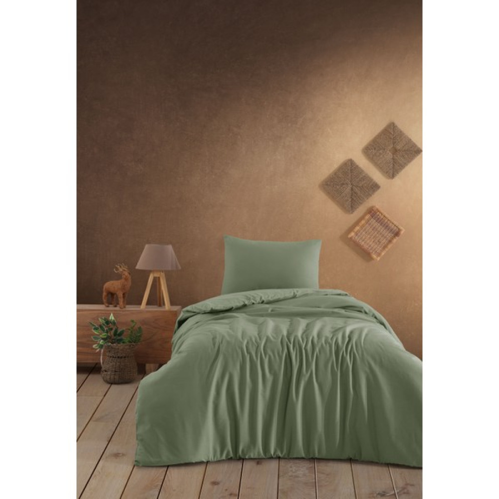 Medaillon Home Yeşil Pamuklu Lastikli Çarşaflı Tek Kişilik Nevresim Takımı - 160 x 220 cm Nevresim Takımı Fiyatı