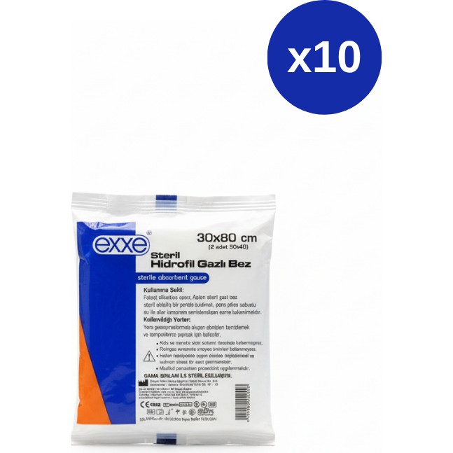 Medas Life Exxe Steril Hidrofil Gazlı Bez 30X80CM 10 Adet Diğer Fiyatı