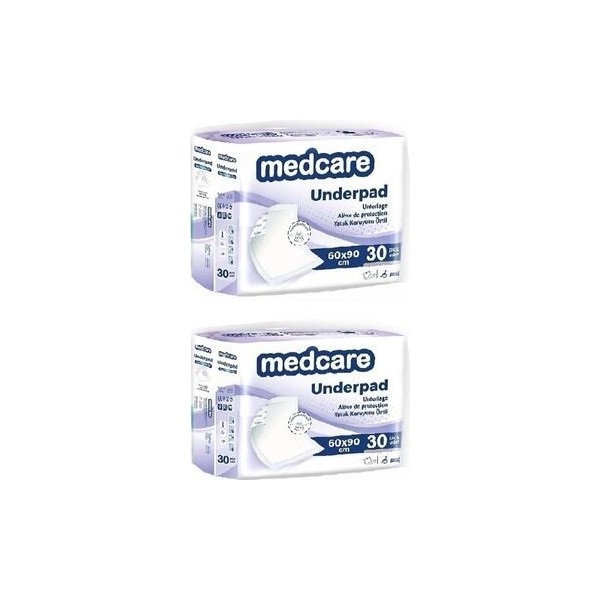 Medcare Hasta Altı Yatak Koruyucu Örtü / Köpek Çiş Pedi 60X90 30LU - 2 Paket 60 Adet - 60 x 90 cm Evcil Hayvan Ürünleri Fiyatı