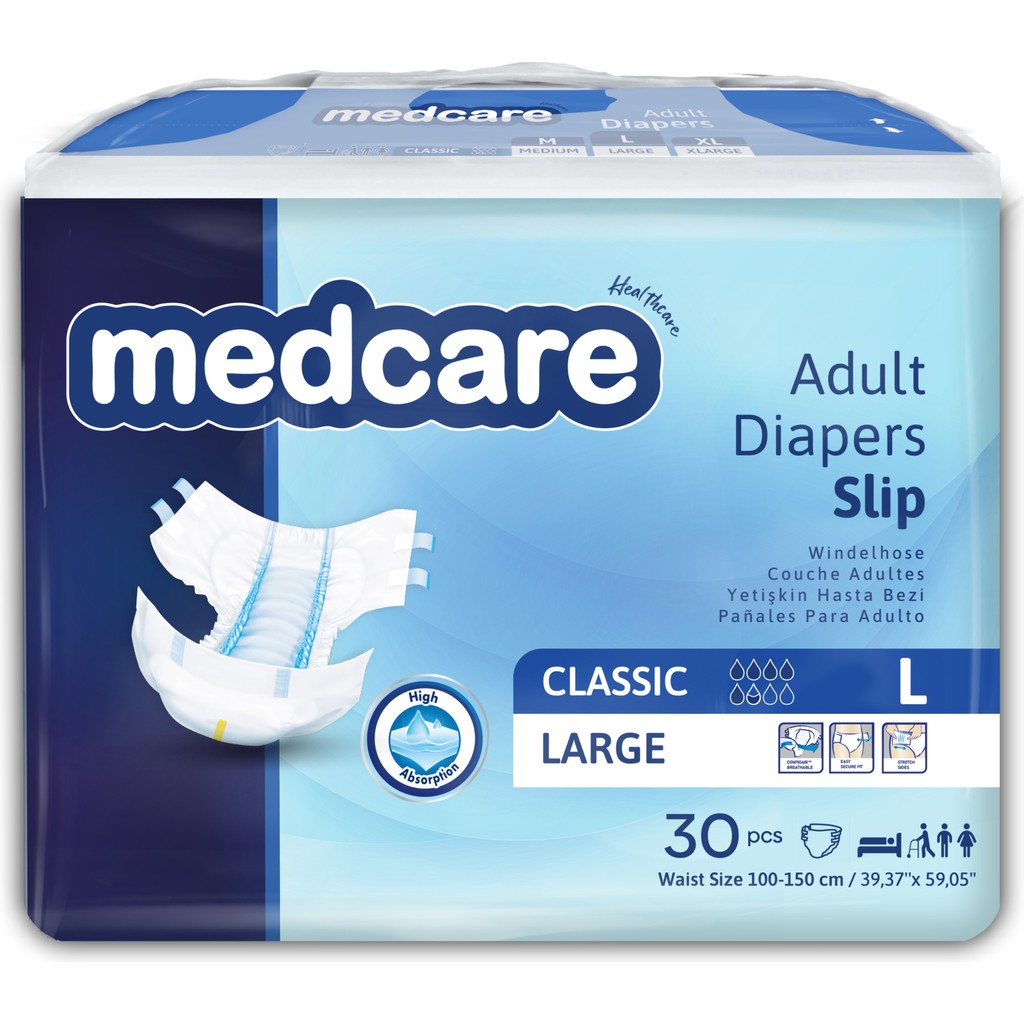 Medcare Yetişkin Hasta Bezi Large Classic (Büyük Boy) 120 Adet - L - Beyaz Hasta Bezleri ve Temizliği Fiyatı