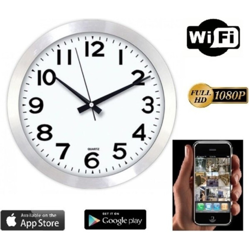 Medem Duvar Saati Gizli Cam Wıfı'lı 4K 1080P Full Hd Uzaktan Sınırsız Izleme Ip Saat Gizli Cam - Beyaz - Turkuaz - Cappicino Dekoratif Saat Fiyatı