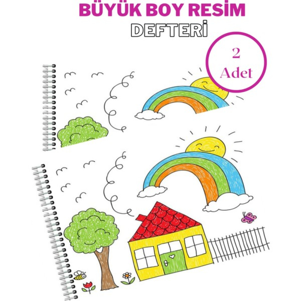 Mediart 2'li Resim Defteri Spiralli Karton Kapak 25X35 cm 15 Yaprak Mediart Resim Defteri Büyük Boy Resim Defteri Fiyatı