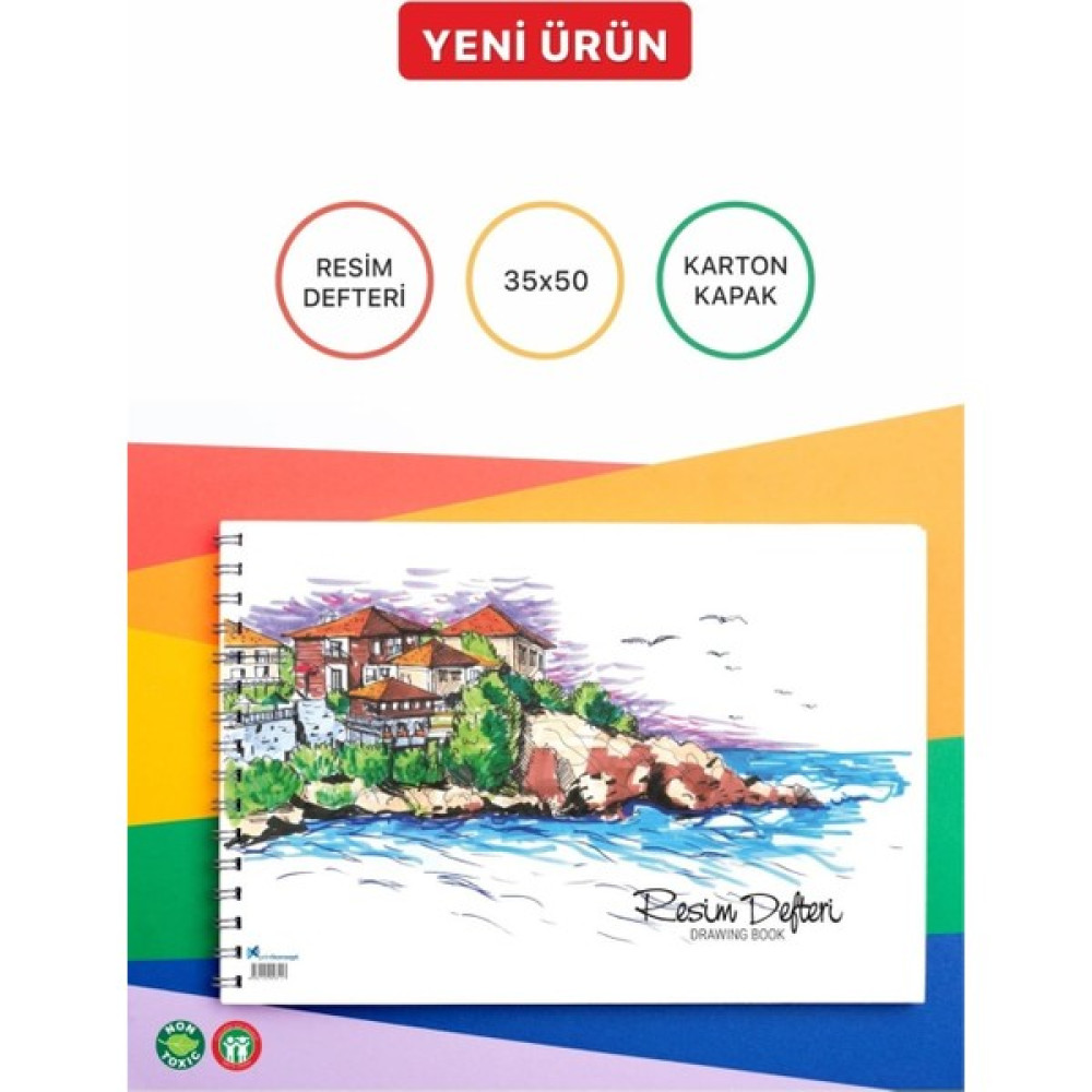 Mediart 35*50 Resim Defteri Büyük Boy Resim Defteri Resim Defteri 15 Yaprak ölçü: 35*50 Defter Fiyatı