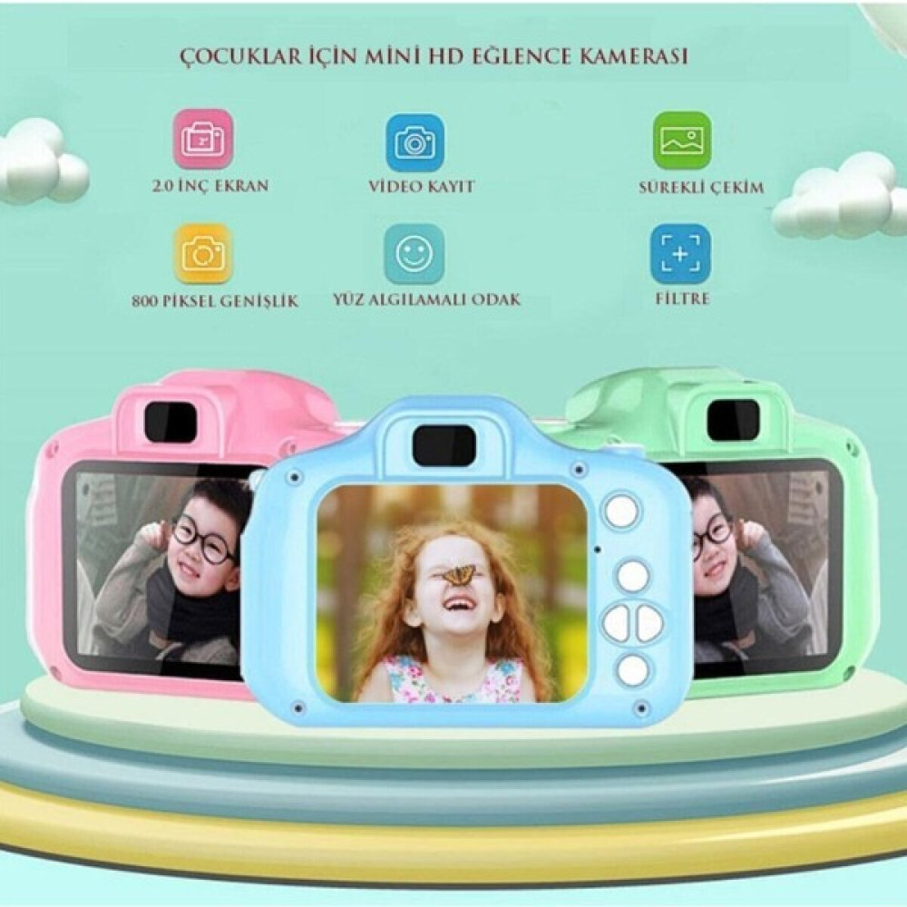 Mediatech Mini 1080P Hd Kamera Çocuklar Için Dijital Fotoğraf Makinesi 2.0 Inç Ekran 720-1080P Pembe Renk Dijital Fotoğraf Makineleri Fiyatı