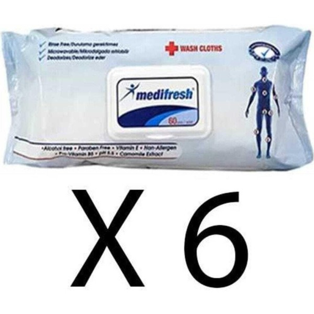 Medifresh Hasta Sil 50 Li Vücut Temizleme Havlusu Bezi 6 Paket Hasta Bezleri ve Temizliği Fiyatı
