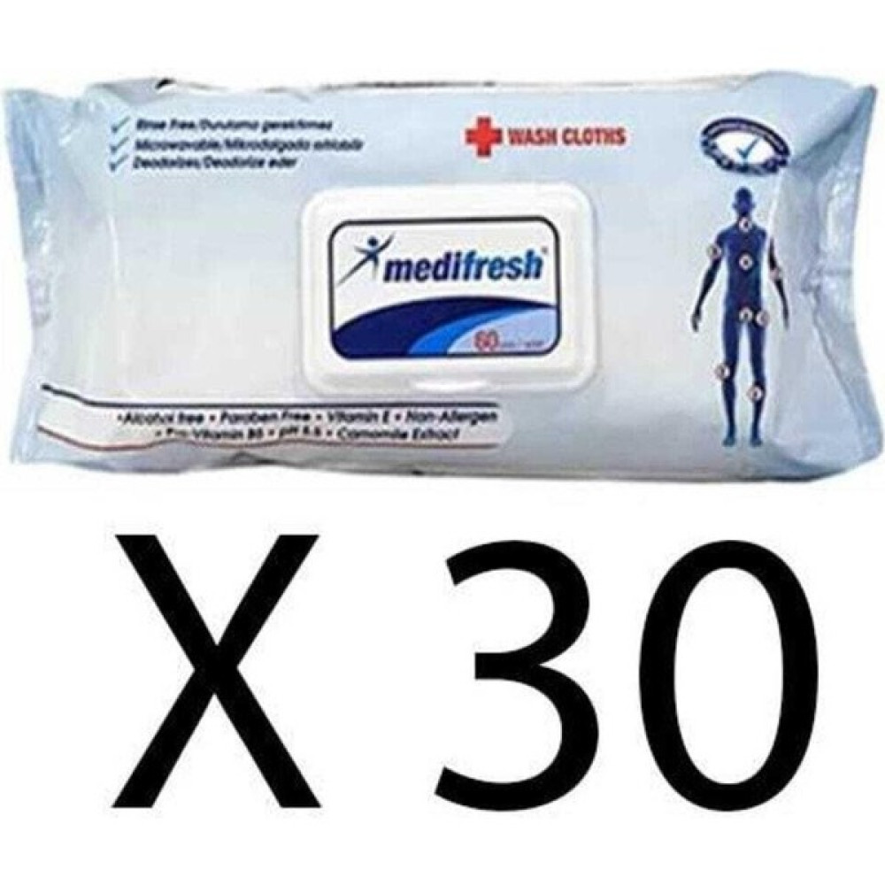 Medifresh Hasta Sil 50'li Vücut Temizleme Bezi 30'lu Set Hasta Bezleri ve Temizliği Fiyatı