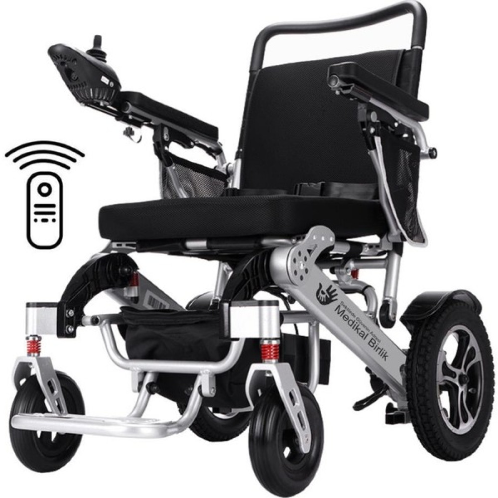 Medikal Birlik Ekonomik Lityum Pilli Hafif Akülü Tekerlekli Sandalye Uzaktan Kumandalı ve Tek Hareketle Katlanabilir Oto Boyaları Fiyatı