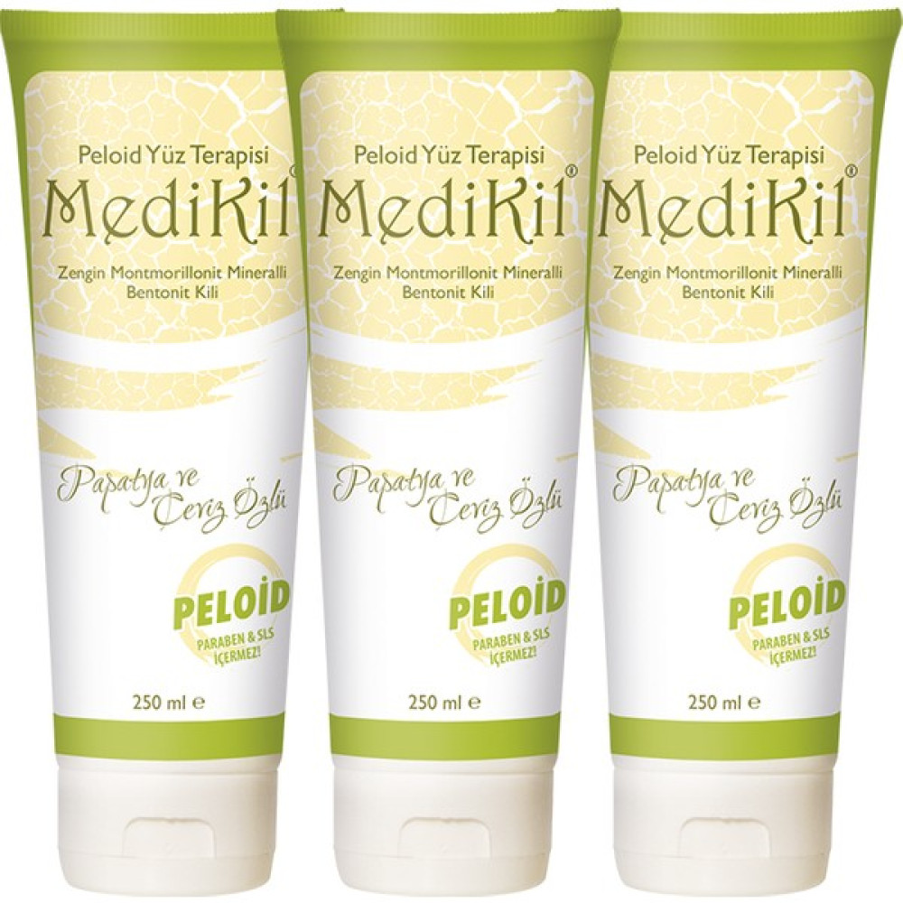 Medikil Peloid Yüz Terapisi / Papatya ve Ceviz Özlü Bentonit Kili x 3 Adet Maskeler Fiyatı