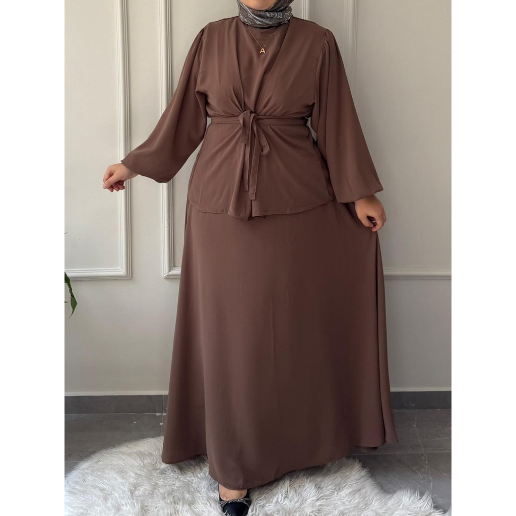 Medine Ipeği Tesettür Züleyha Model Bel Bağlamalı Etek Tunik Takım Giyim & İç Giyim Fiyatı