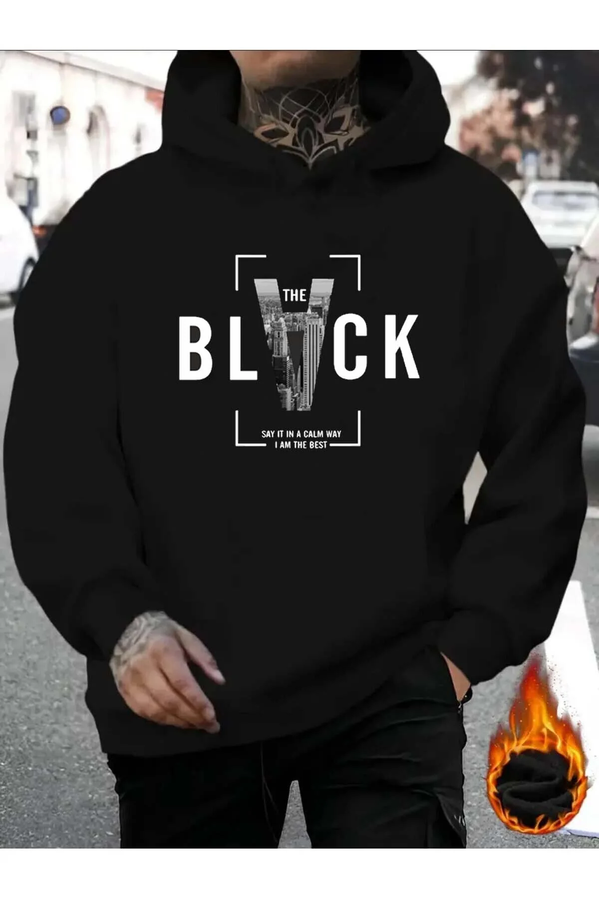 Medinenur Black Baskılı 2 Iplik Şardonlu Sweatshirt S Beden" Bayan Sweatshirt Fiyatı