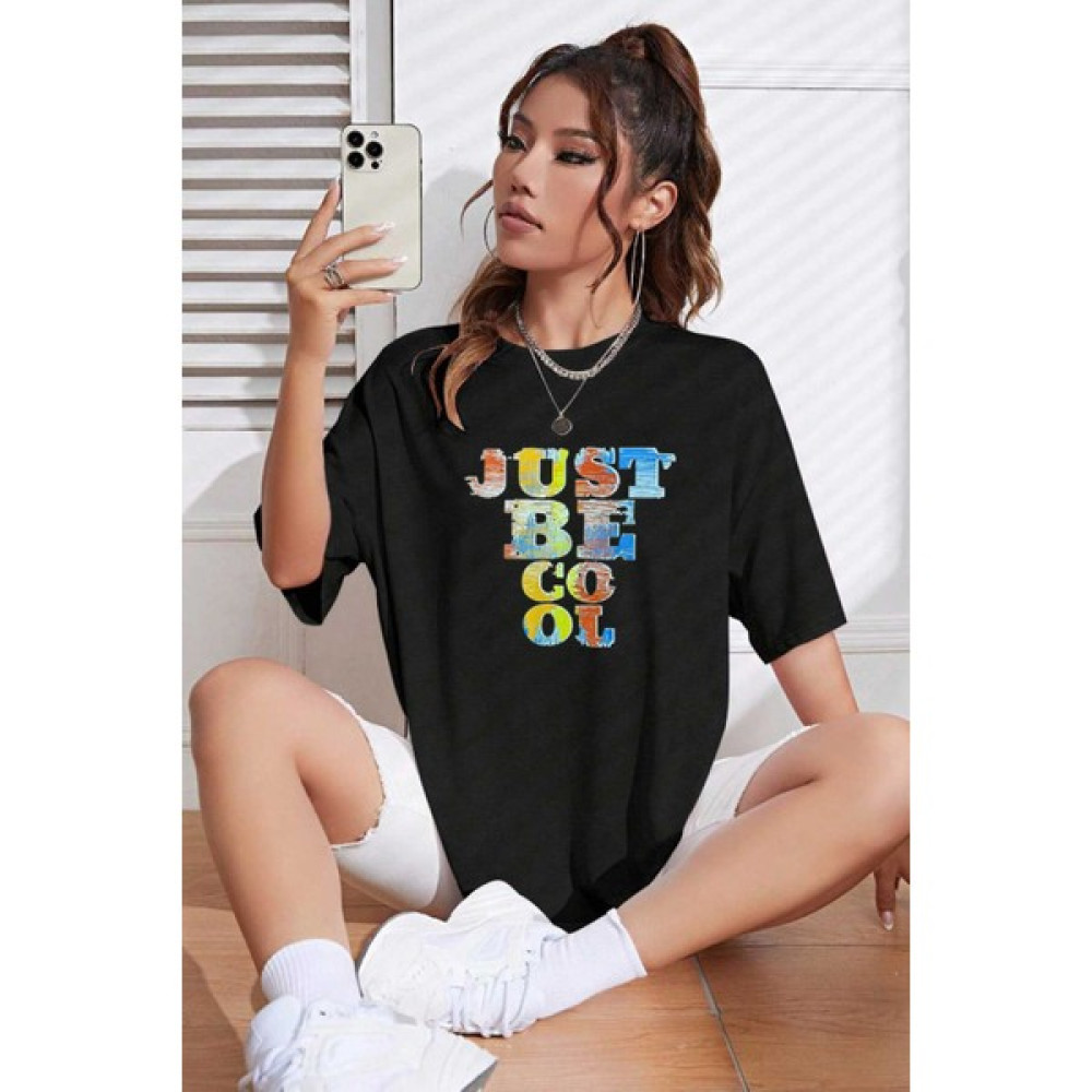 Medinenur Unisex Just Be Cool Baskılı Tshirt Bayan T-shirt Fiyatı