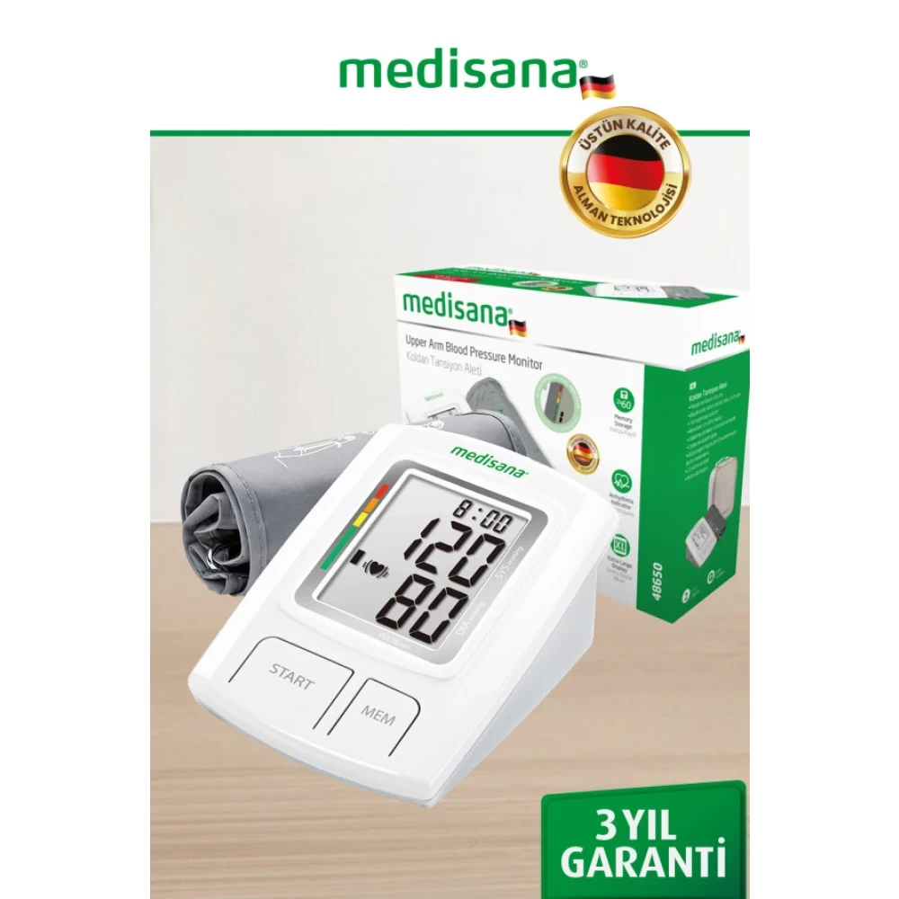 Medisana Alman Tasarim Genis Mansonlu Tasima Cantali Kol Tipi Dijital Hiper Tansiyon Aleti 2 Yil Garantili Medikal Ürünler Fiyatı