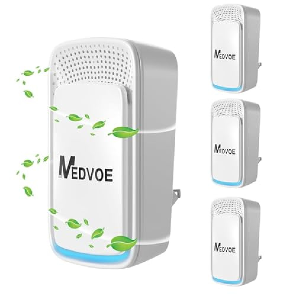 Medvoe 4 Pack Plug in Air Purifier for Home, Bedroom, Office (White)