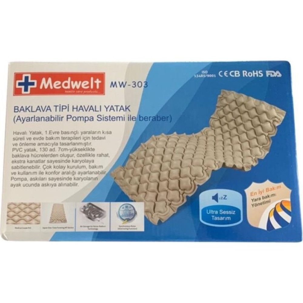 Medwelt Baklava Tipi Havalı Yatak Mw-303 - 100 x 100 cm Yatak Fiyatı