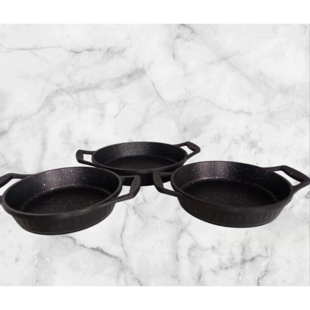 Meesle Maas Collection Granit Döküm 18 cm 20 cm 22 cm Sahan Seti Yumurta Tavası Tavalar Fiyatı