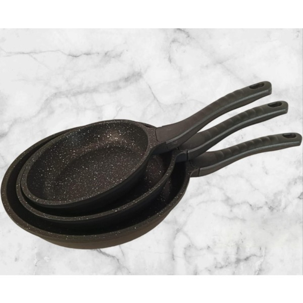 Meesle Maas Collection Granit Döküm 20 cm 24 cm 28 cm Tek Kulplu Tava Kızartma Tavası Tavalar Fiyatı