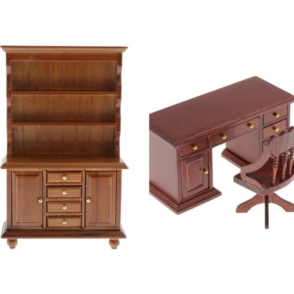 Meetsue 2 Adet 1/12 Dollhouse Yazma Masası ve Çekmece Dolabı Mobilyaları (Yurt Dışından) Bebek Oyuncakları Fiyatı