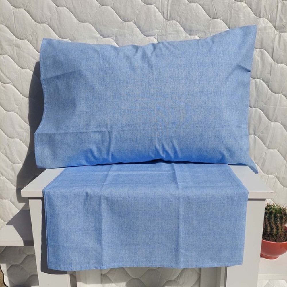 Mef Collection Dokuma Yastık Kılıfı Fırça Desen Kapaklı Açık Mavi 50x70 cm 2'li - 50 x 70 Yastık Kılıfı Fiyatı