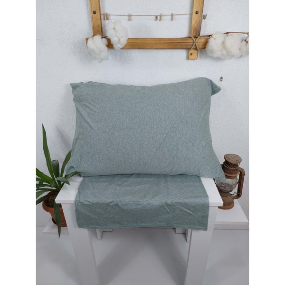 Mef Collection Penye Yastık Kılıfı Kapaklı Yeşil Melanj 50x70 cm 2'li - 50 x 70 cm Yastık Kılıfı Fiyatı