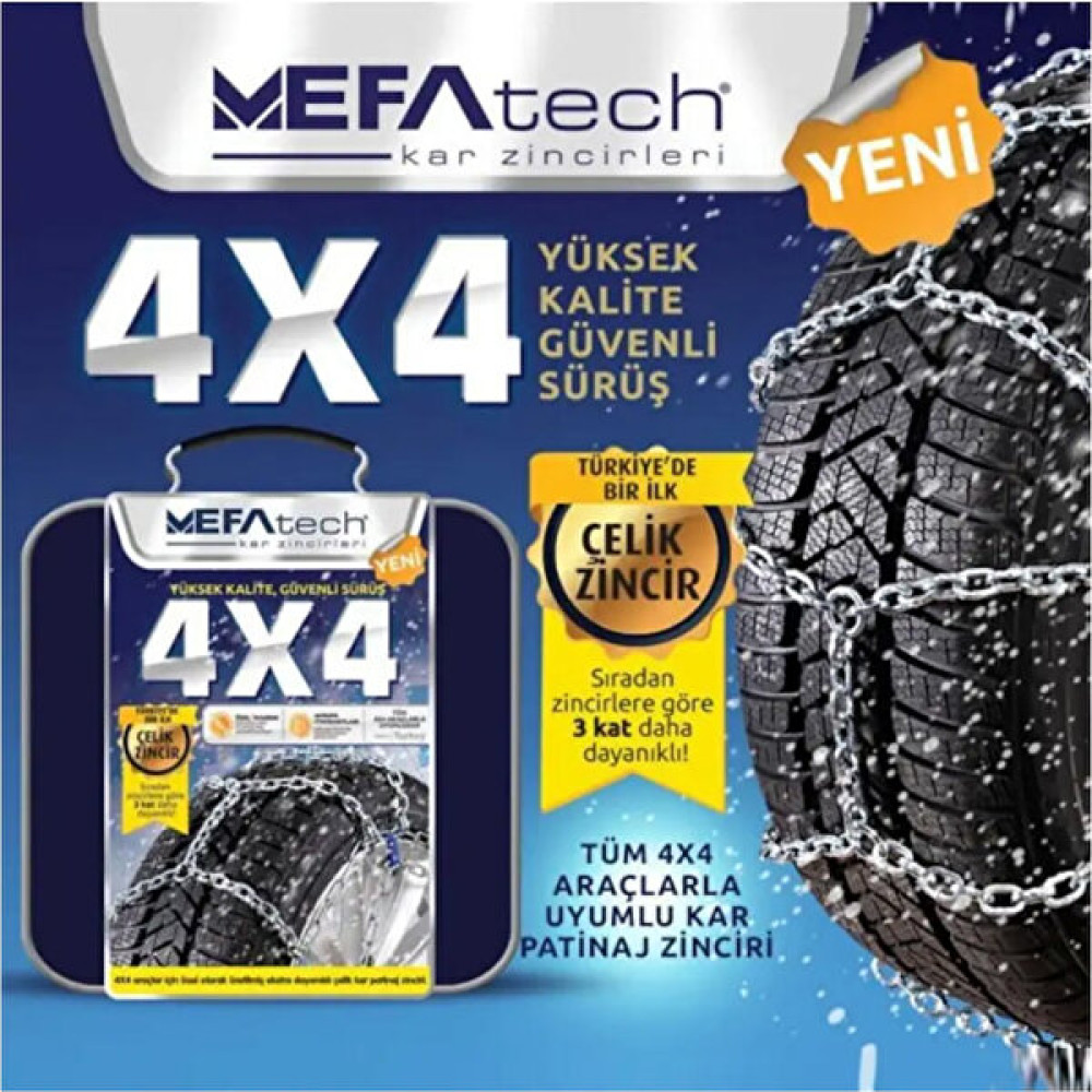 Mefa Tech Takmatik 4x4 Kar Patinaj Zinciri NO1500 285/35X22 Lastik Zinciri Fiyatı