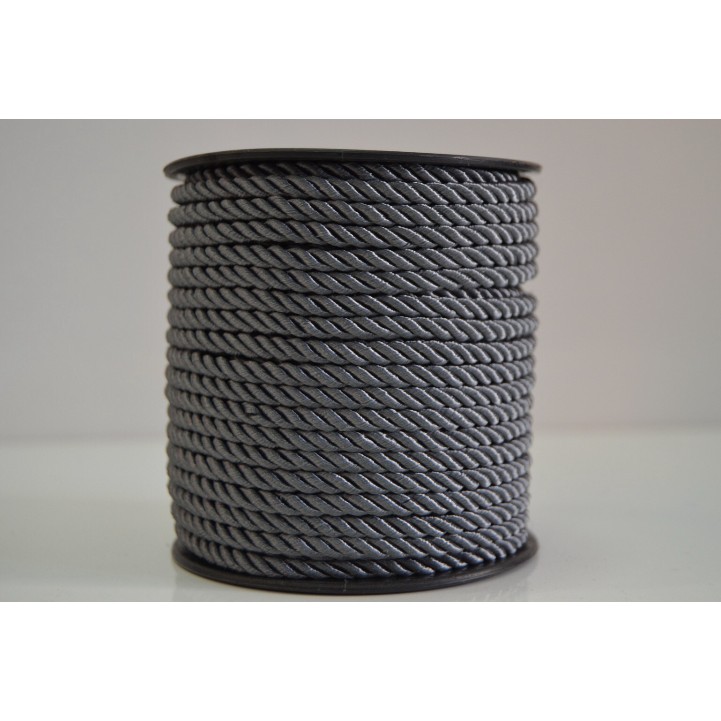Mefaks Tekstil 3mm Polyester Kordon İp 25 Metre | Makrome & Örgü İpi - Antrasit Diğer Fiyatı