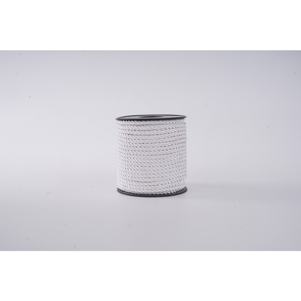 Mefaks Tekstil 3mm Polyester Kordon İp 25 Metre | Makrome & Örgü İpi - Beyaz 001 Diğer Fiyatı