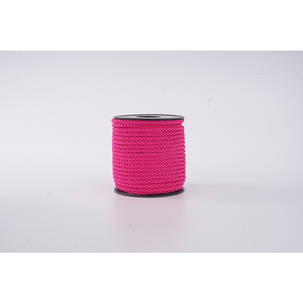 Mefaks Tekstil 3mm Polyester Kordon İp 25 Metre | Makrome & Örgü İpi - Fuşya Diğer Fiyatı
