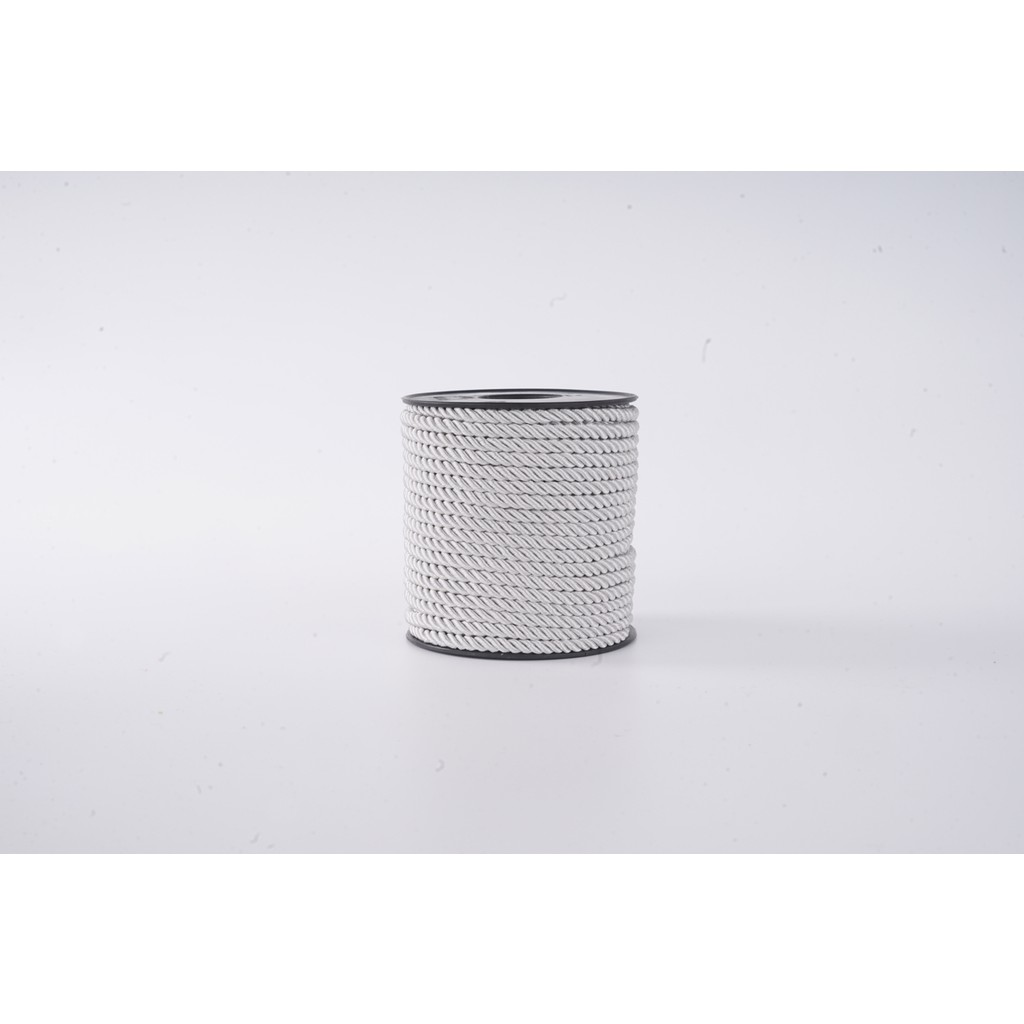 Mefaks Tekstil 3mm Polyester Kordon İp 25 Metre | Makrome & Örgü İpi - Gümüş Diğer Fiyatı