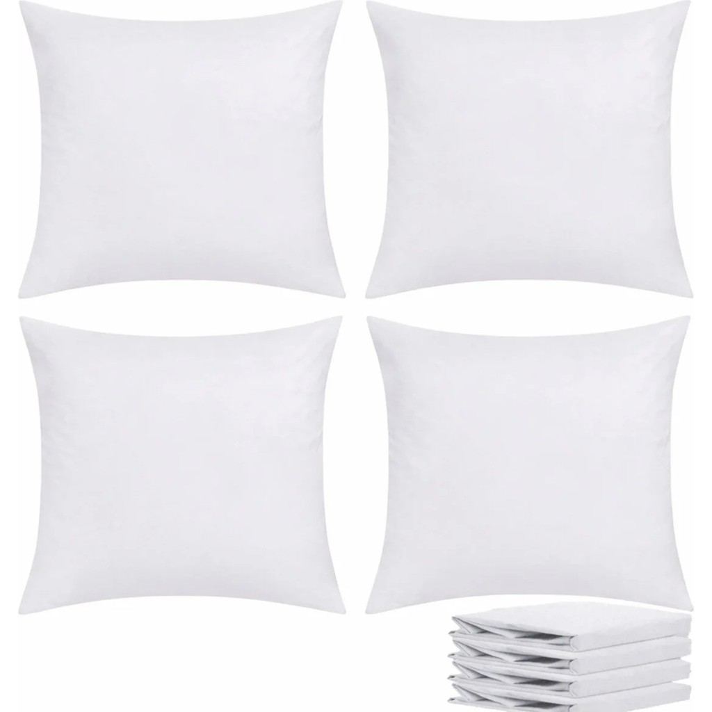 Mefaks Tekstil 4 Adet Fermuarlı Kırlent Iç Astarı - Kırlent Içi Yastık Kılıfı Astarı 43X43 cm - 43 x 43 cm - Beyaz Yastık Kılıfı Fiyatı