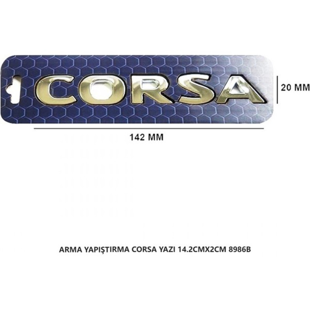 Mefsa Opel Corsa Bagaj Yazısı Arma Yapıştırma 14.2CMX2CM - 1 - Gri Oto Boyaları Fiyatı