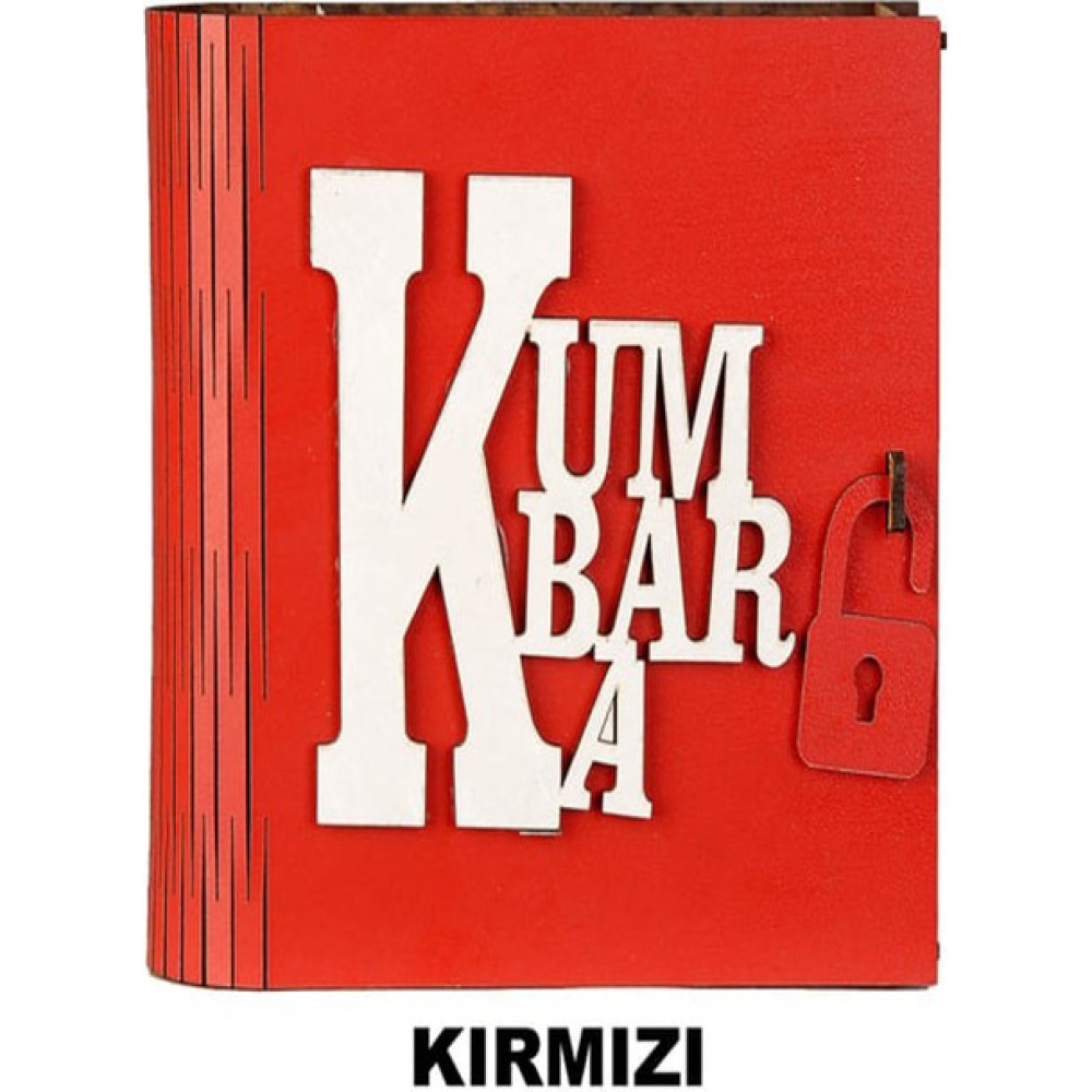 Meftun Ahşap Dizayn Ahşap Kitap Kumbara - Kırmızı Kumbara Fiyatı