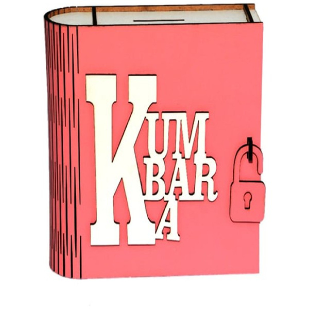 Meftun Ahşap Dizayn Ahşap Kitap Kumbara - Pembe Kumbara Fiyatı