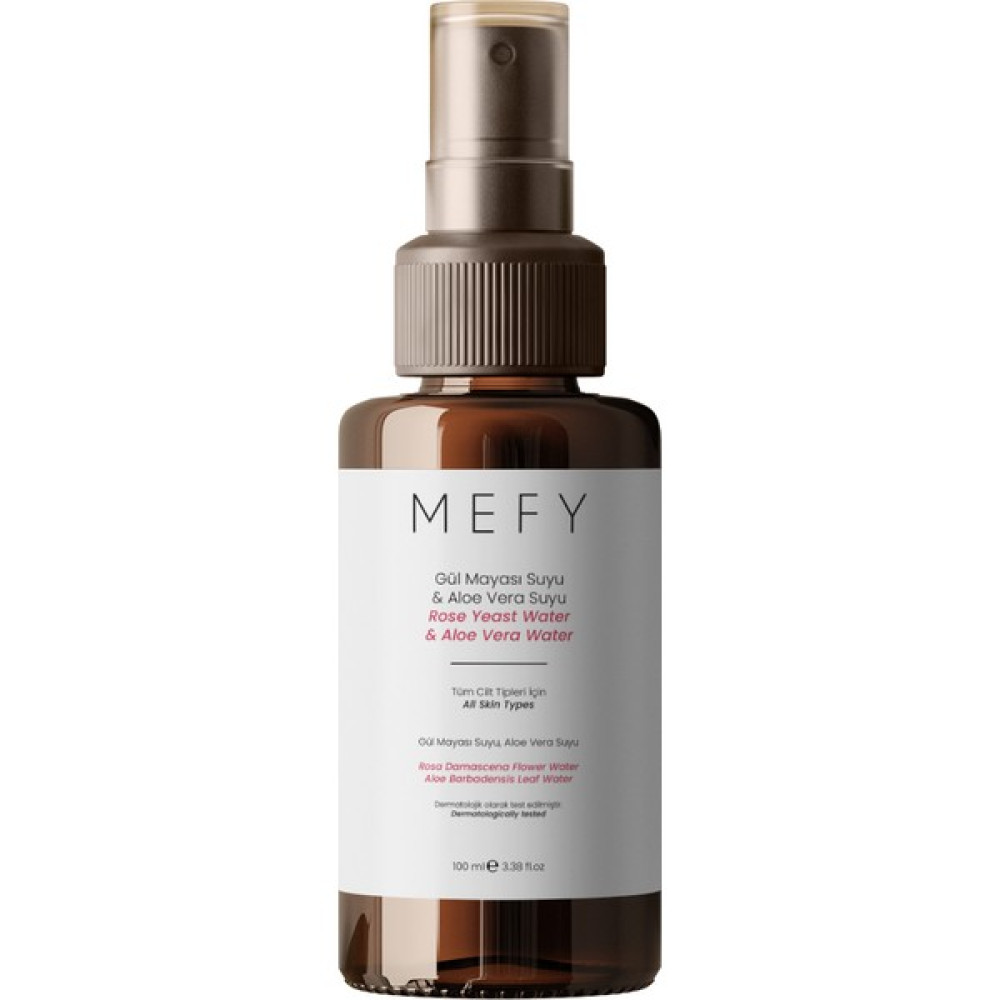 Mefy Saf ve Doğal Aloe Vera Özlü Gül Mayası Suyu Arındıcı ve Gözenek Sıkılaştırıcı Tonik 100 ml Cilt Temizleme ve Peeling Fiyatı
