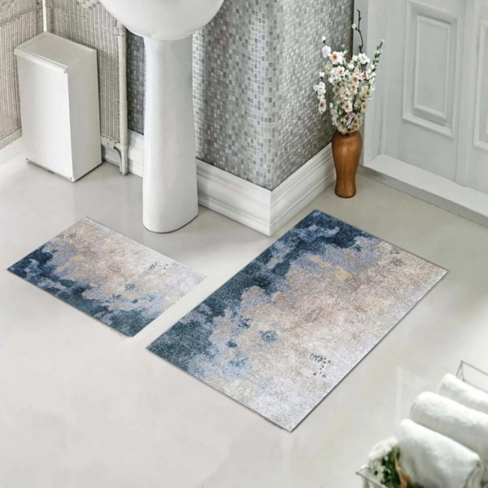 Meg & Cloud Banyo Halısı Ikili Klozet Takımı Kaymaz Tabanlı 60 x 100 cm - Bej Klozet Takımı Fiyatı