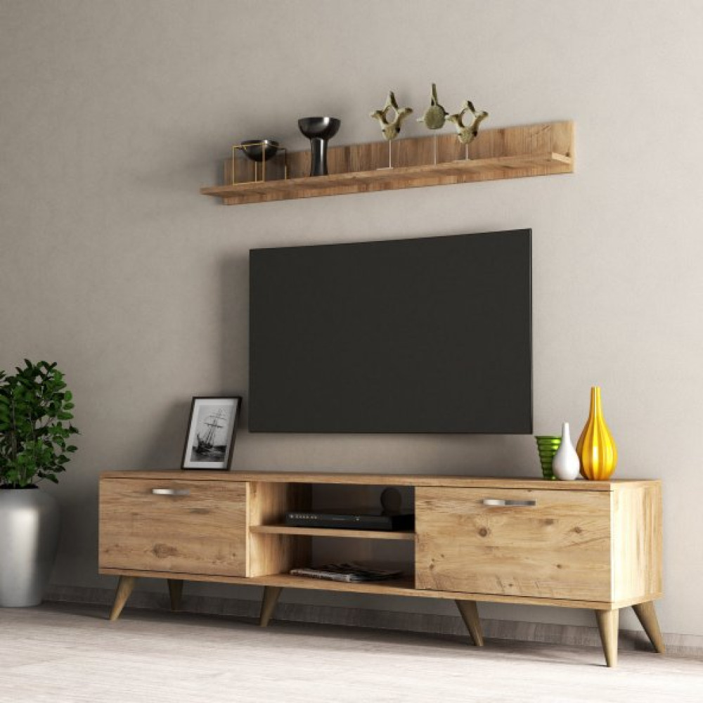 Mega 180 Lik L Rafli Tv Unitesi Cam - Tvu0102 Tv Ünitesi / Sehpası Fiyatı